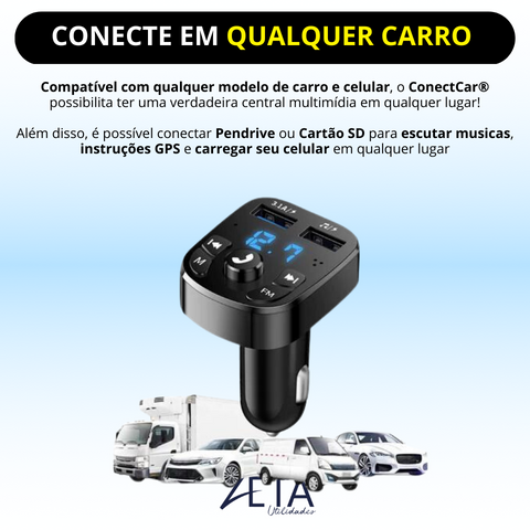 ConectCar® - Adaptador Bluetooth Automotivo + [BÔNUS EXCLUSIVO]