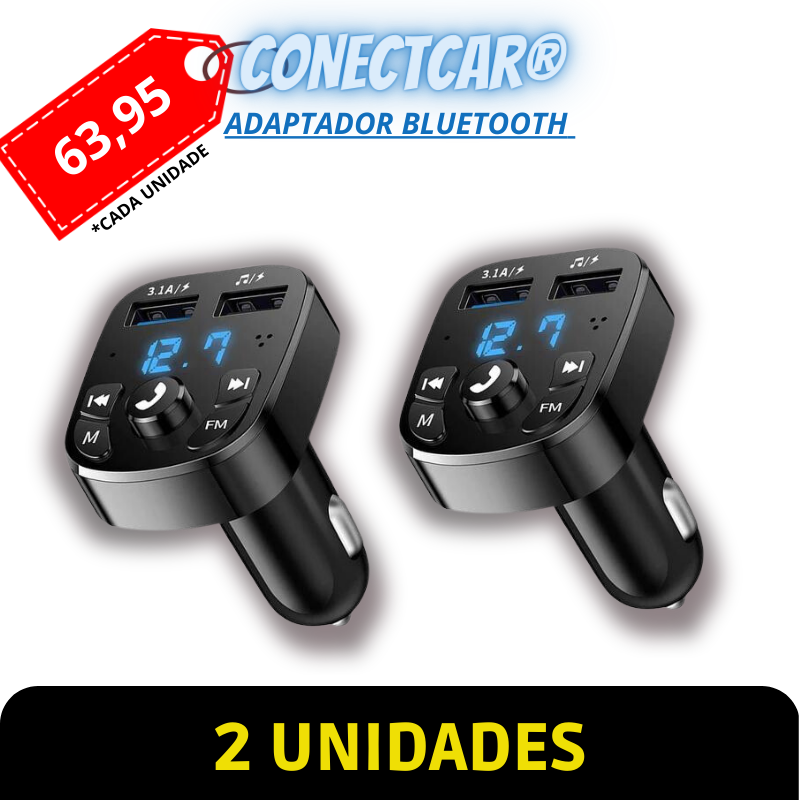 ConectCar® - Adaptador Bluetooth Automotivo + [BÔNUS EXCLUSIVO]